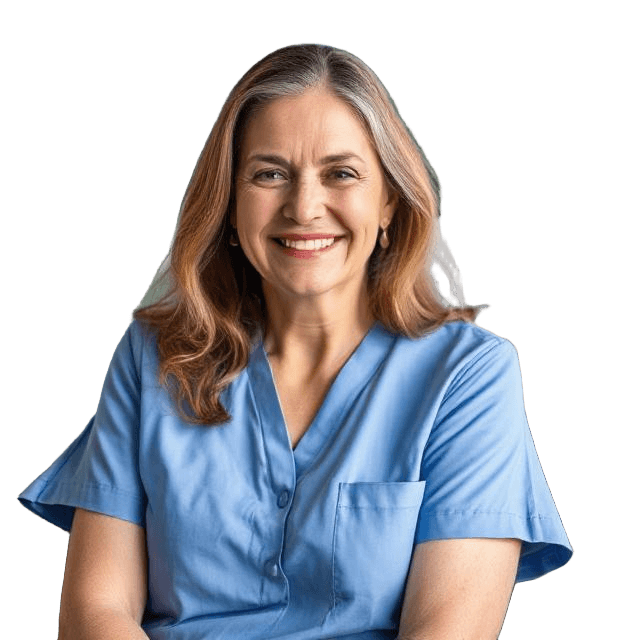 Patient smiling during a healthcare conversation